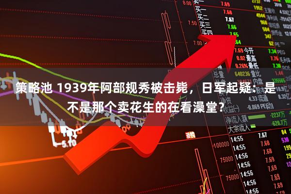 策略池 1939年阿部规秀被击毙，日军起疑：是不是那个卖花生的在看澡堂？